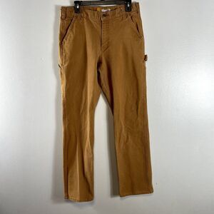 Carhartt Relaxed Fit Beige Cargo Pants Khakis Work Pants *FLAW 33x32 Mens Casual